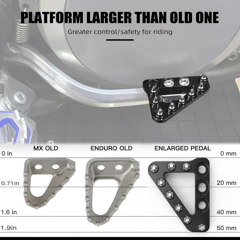 NICECNC Motorcycle Rear Brake Pedal Plate Tip Compatible with KTM 690 Enduro R 2008-2023 690 SMC R 2019-2023 790 Adventure R 2019-2023 890 Adventure R 2021-2023 1050 Adventure R 2015-2016,See fitment - Image 5